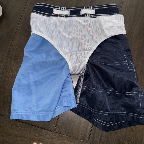 Nautica Boys Medium 5/6 Swim Trunks - Two Tone Blue - Drawstring - Picture 7 of 7